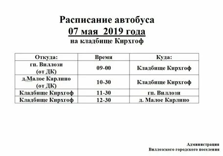 Автобус 477 виллози вокзал расписание