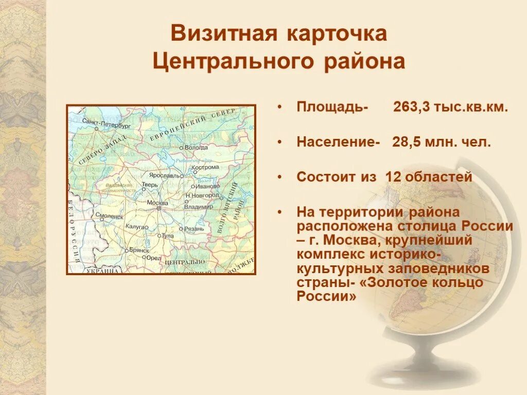 Визитная карточка восточной сибири. Визитная карточка центральной России. Визитная карточка центрального экономического района России. Визитные карточки экономических районов России. Визитка центральной России.