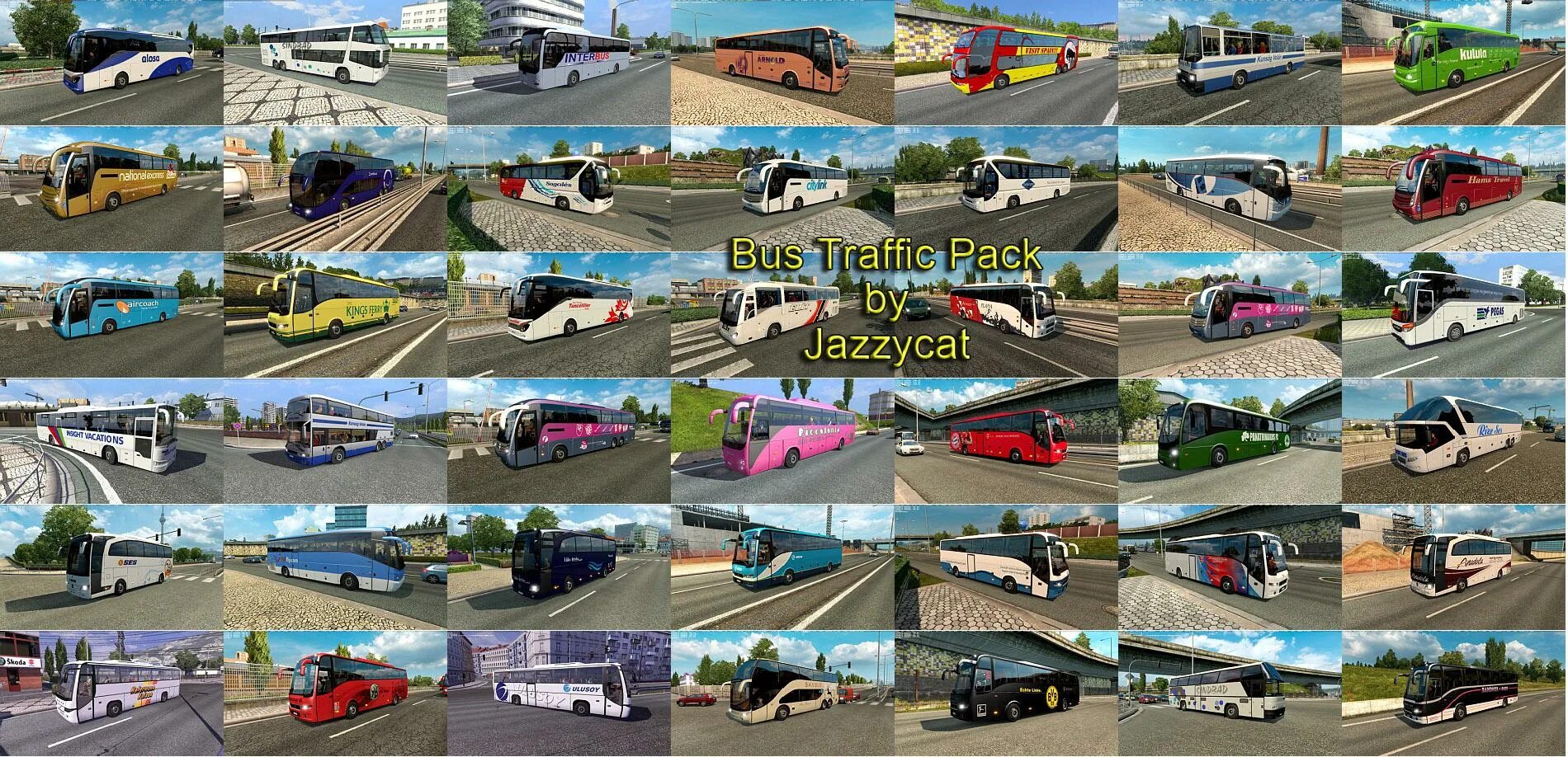 Мод пак для летал компани. Етс 2 икарус трафик. мод «bus traffic pack» версия 11.8 для euro truck simulator 2. jazzycat. замена трафика в фс 19.
