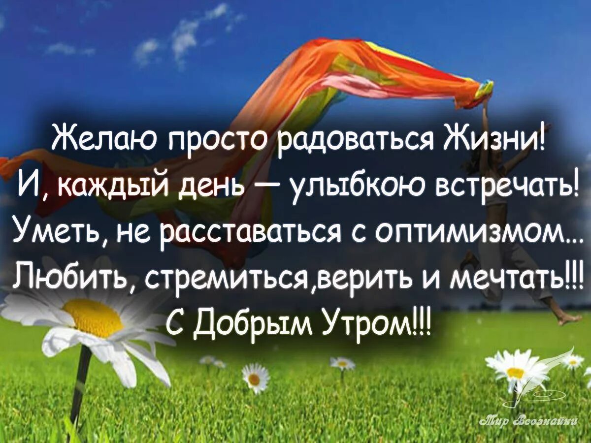 Хорошее утро статус. Позитивные высказывания. Жить и радоваться жизни цитаты. Афоризм дня. Красивые стихи о жизни позитивные.