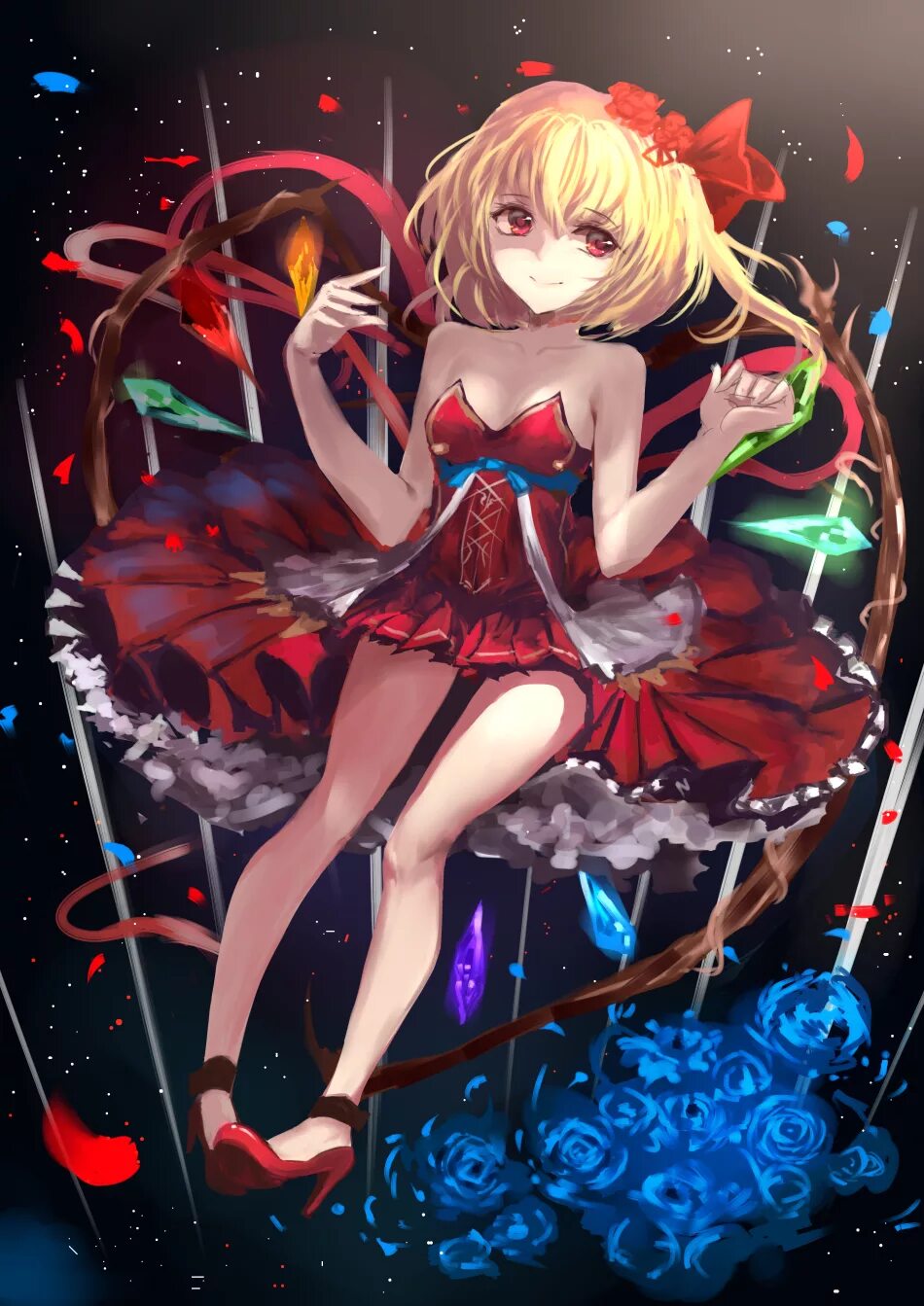 Flandre scarlet. Фландр Скарлет. Фландр Скарлет Тохо. Тоухоу Фландре.