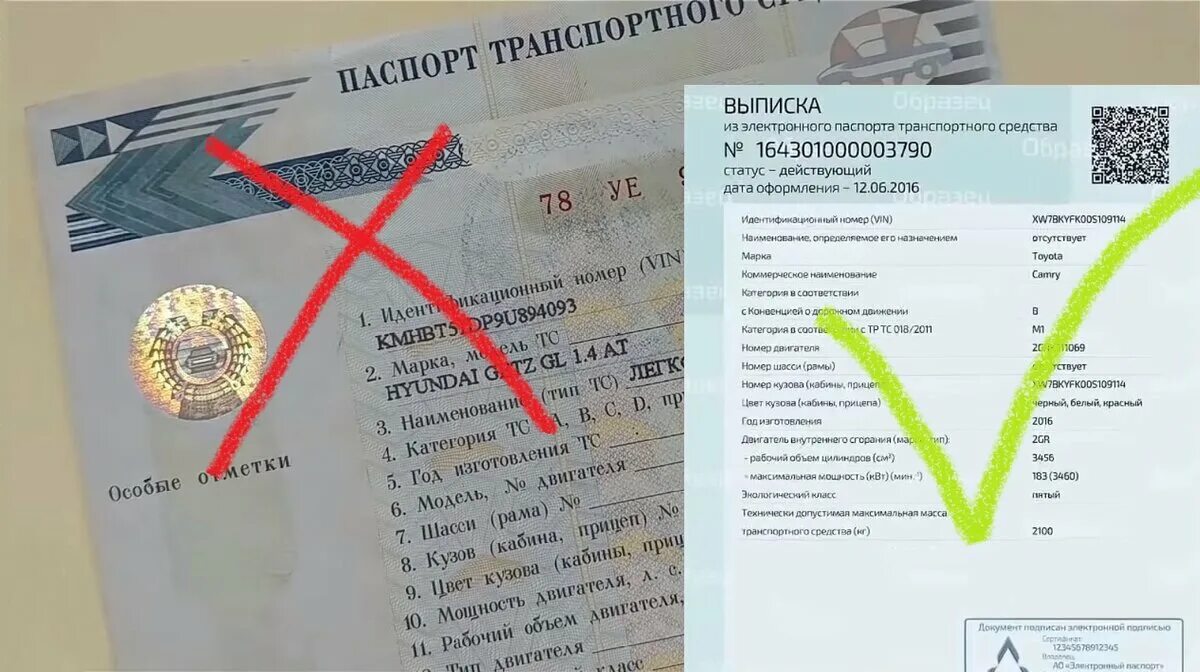 Дата электронного птс. Выписка электронного птс.