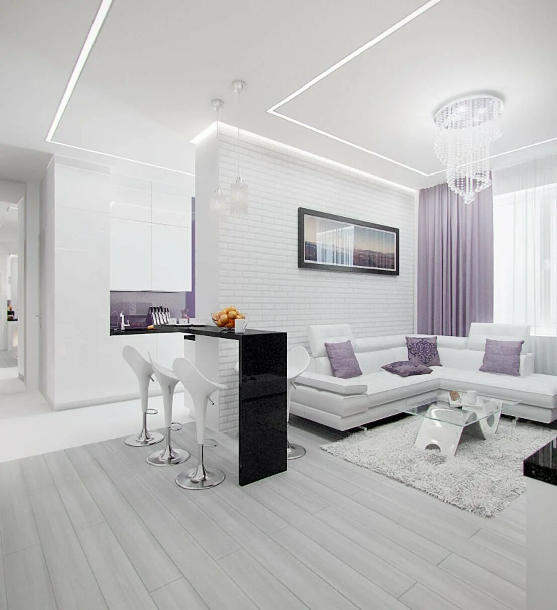 сиренево белый интерьер. гостиная в сиреневых тонах. гостиная в лиловых тонах. гостиная в сиреневом цвете. сиренево белый интерьер.