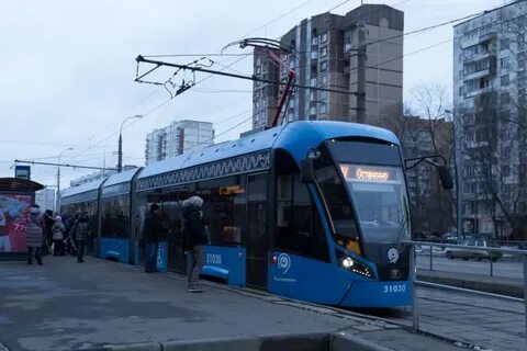 В москве ходят трамваи