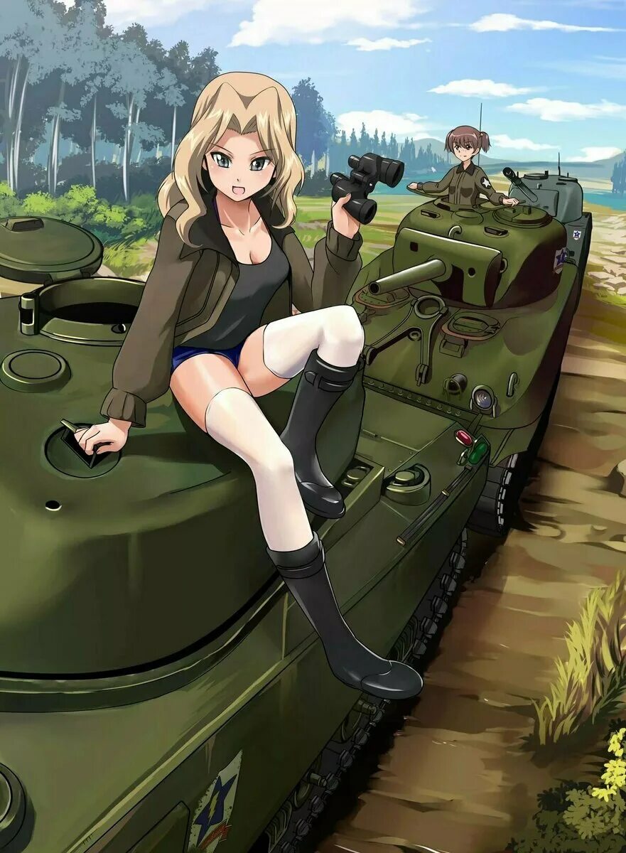 Катюша танкистки girls und panzer. Танк махо нисидзуми. Тянки девушки. Тянки с формами. Команда удильщик girls und panzer.