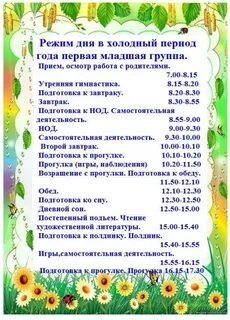 Режим дня фоп доу