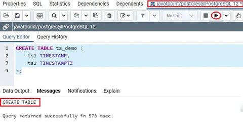 Select timestamp