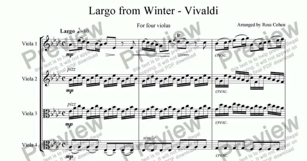 Ларго Вивальди. Ларго Вивальди для фортепиано. Ларго Вивальди Ноты. Вивальди зима Ноты для скрипки Соло.