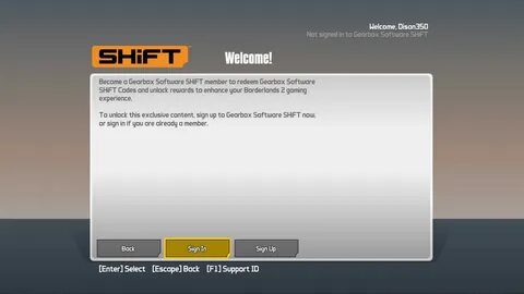 Shift code
