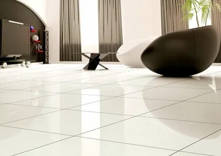 White ceramic floor