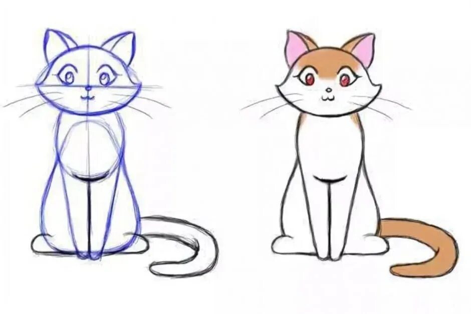 Как нарисовать катнапа. Кошка рисунок. Рисунки cblzootuj кота. Картинки для срисовки мультяшные. Картинки кошек для срисовки.