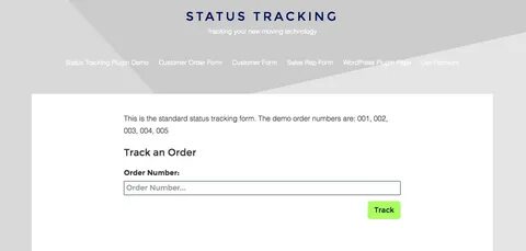 Track the order number