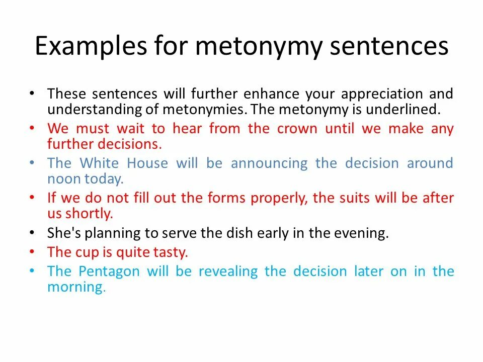 Metonymy examples. Cases of Metonymy. Trite Metonymy examples. Metonymy examples in English.