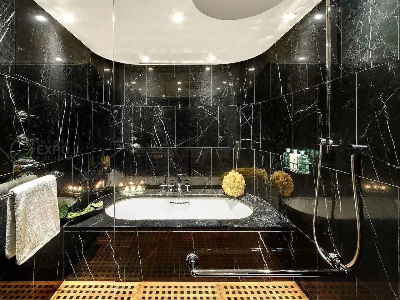 Ванная комната из черного мрамора Неро марквина. Nero Marquina Marble Bathroom. Черная мраморная ванная комната. Ванная комната черный мрамор. Ванная черная угловая
