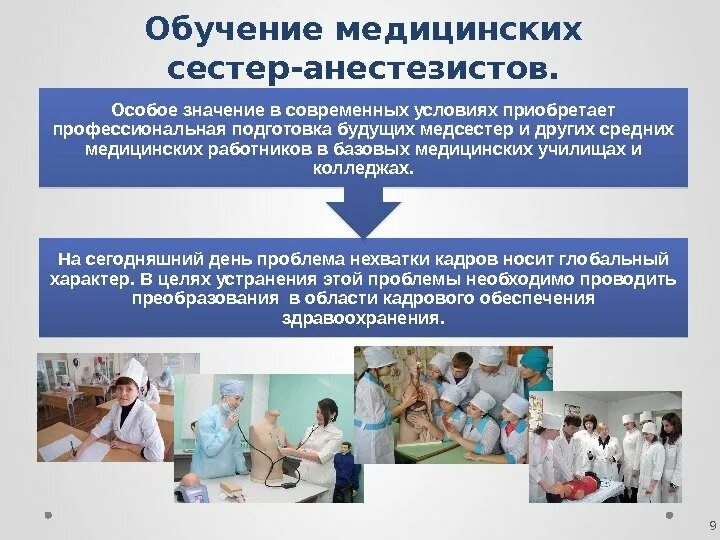 Медицинское образование срок. Роль медицинской сестры-анестезиста. Обучение медсестер. Аккредитация медицинских сестер. Качества медицинской сестры анестезиста.