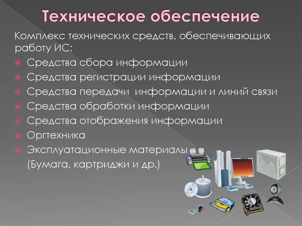 Информацию будет использована в работе. Техническое и программное обеспечение. Техническое и программное обеспечение информационных технологий. Технические средства. Технические средства сбора информации.