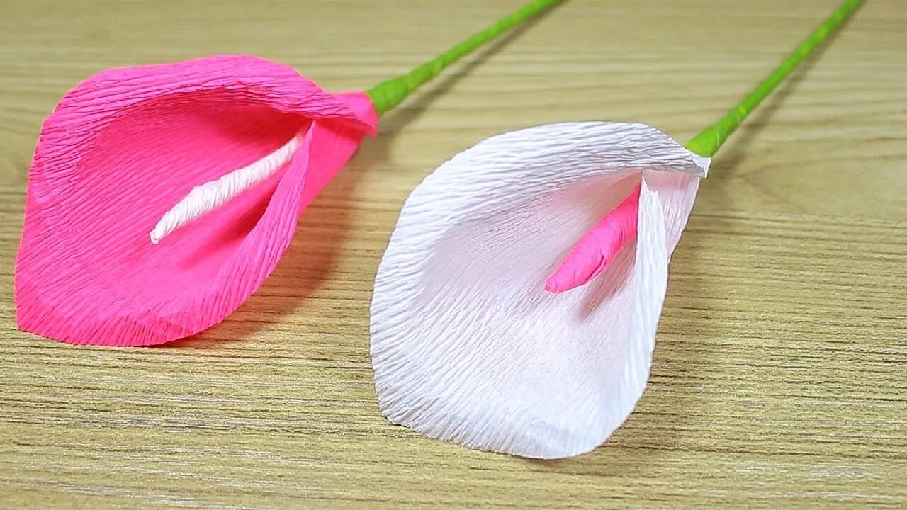 Легкие цветы из гофрированной бумаги своими руками