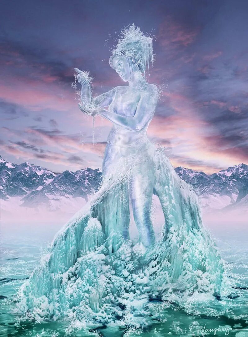 Холодная душа. Богиня воды. Стихия воды. Богиня зимы. Образ воды.