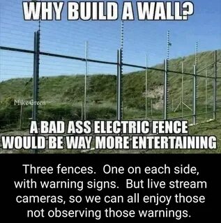 A bad ass electric fence meme