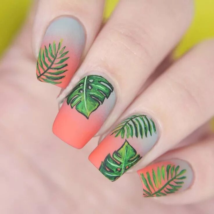 glitterfingerlexa: "First tropical of the season I used a dark teal polish (@mtm