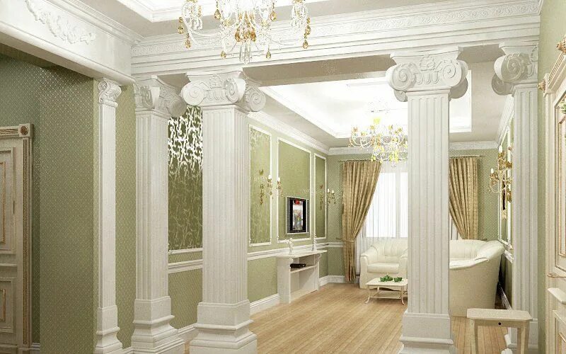 Колонны в интерьере гостиной Колонны в интерьере Дом Мечты House design, Home decor trends, Interior columns