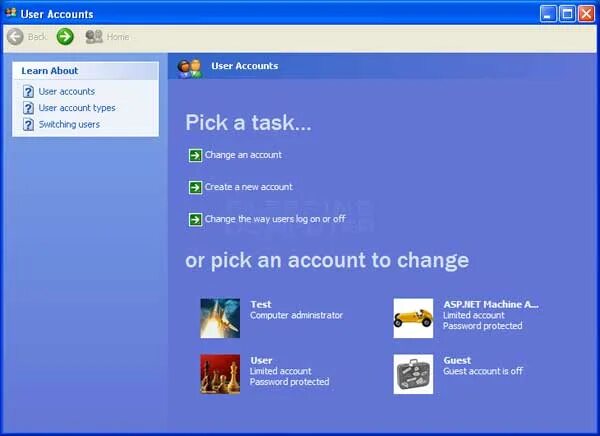 Guest count. Windows xp switch user. user account pictures. windows 7 disable user login.