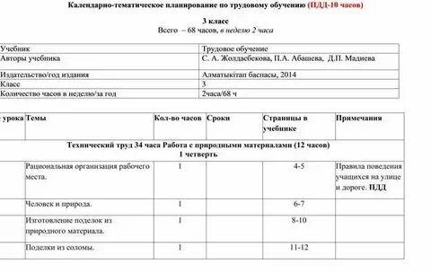 План работы по трем