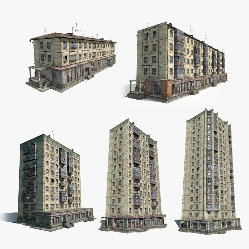 Макет панельного дома