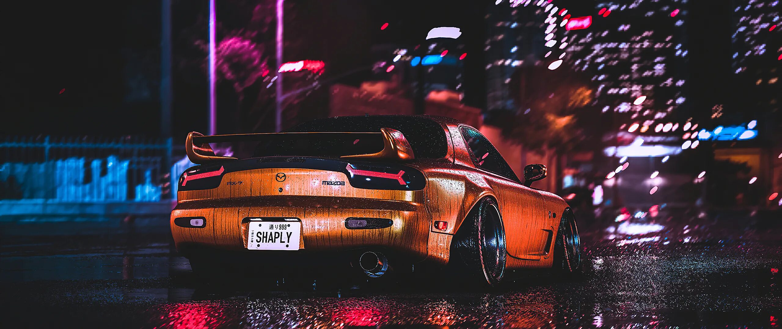 Фонк automotivo empurra. Mazda rx7. Мазда RX 7 неон. Mazda rx7 Night. 2560x1080 Mazda rx7.