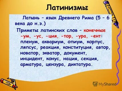 Латинизмы
