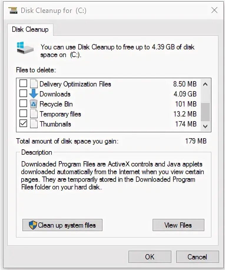 Temporary files folder