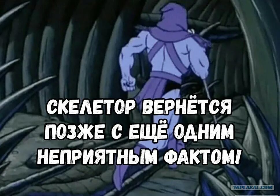 Через некоторые лет. Скелетор вернется. скелетор вернется позже. мем скелетор вернется позже. скелетор скоро вернётся с еще.