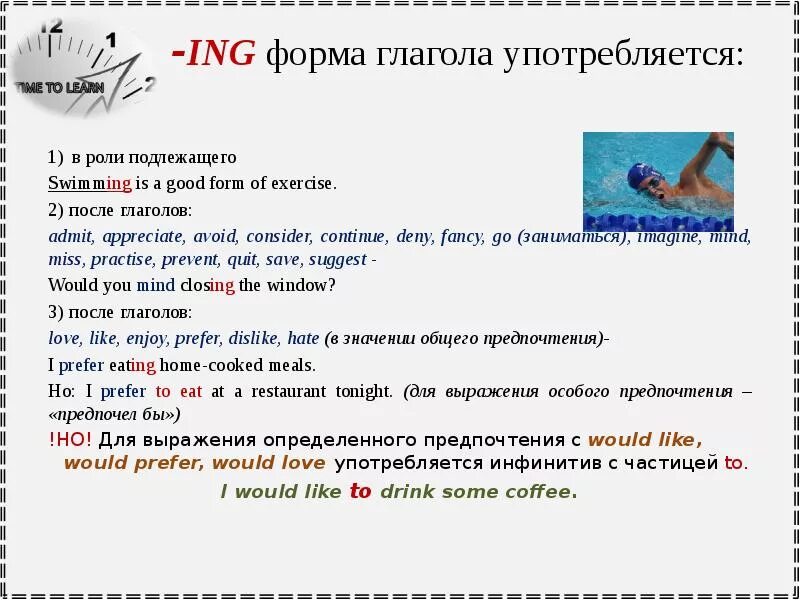 Купается форма глагола. Предложения с ing form в английском. Ing форма глагола. Инг форма глагола.