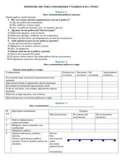 Отчет самооценки