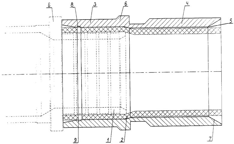 Узел соединения труб. Патент на полиэтиленовую трубу. Футерованная труба чертеж. Втулки дорнирующие для футерованных труб.