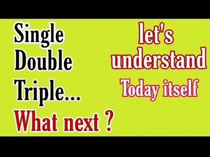Single double