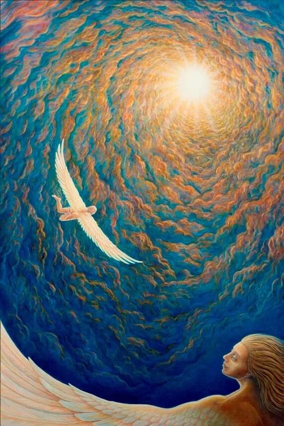 Пространство воздух свет. Mark Henson картины. Полет души. Воплощение души. Живопись полет души.