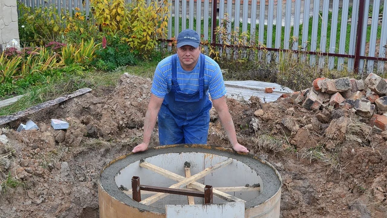 Как сделать бетонное кольцо своими руками. Опалубка колодезных колец. Опалубка для колодца. Круглая опалубка для колодца. Опалубка для колец колодца.