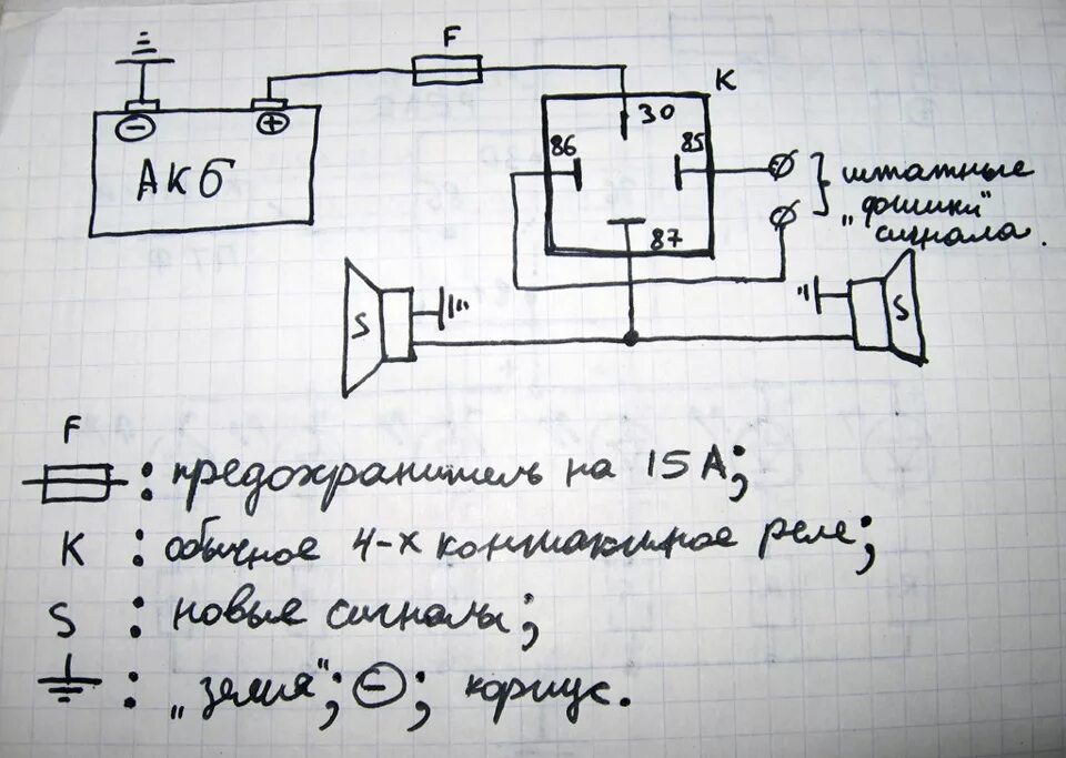 Схема подключения волга сигналов через реле "Волговские" сигналы вместо родных Toyota Prius (30), 1,8 л, 2009 года аксессу
