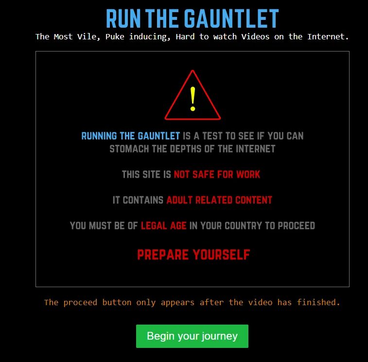 Running the gauntlet сайт пройти