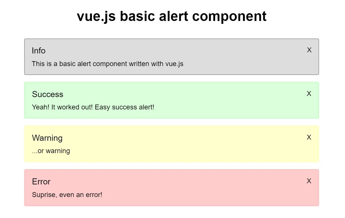 Boxing javascript. Alert javascript. vue js примеры. css alerts. дизайн alert html.