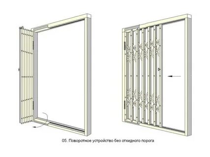 Поворотный синхронный механизм для перегородок