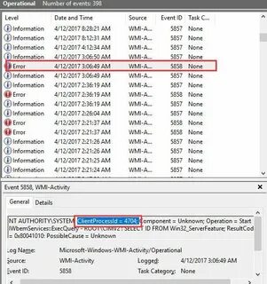Ошибка источник wmi
