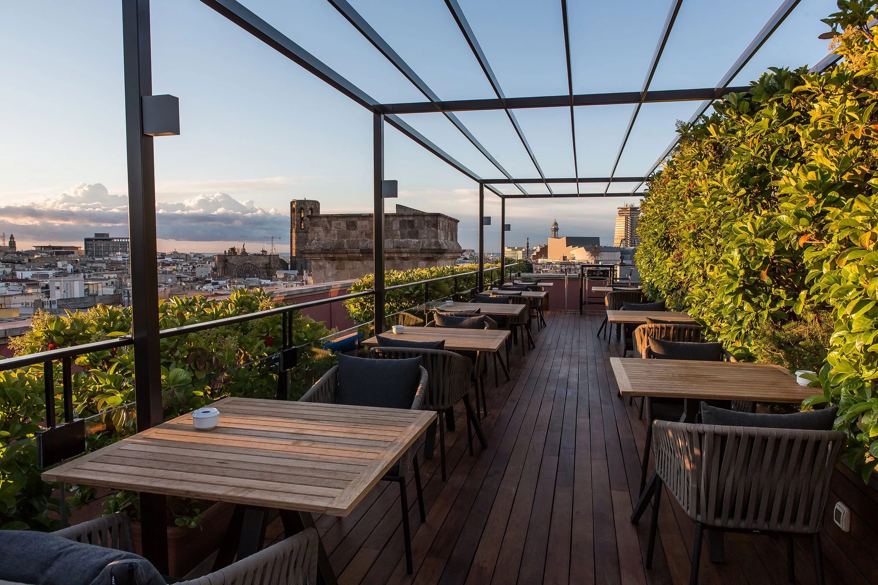 The cafe terrace