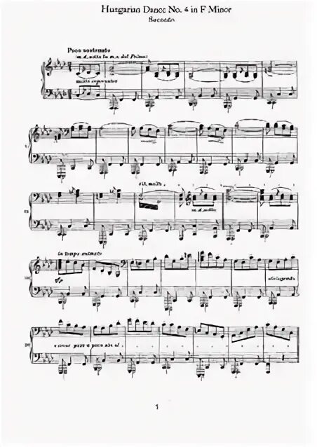 Брамс фа минор. Andante в музыке. Брамс созерцание ноты для фортепиано. 5. Hungarian dance no 5 ноты для фортепиано.