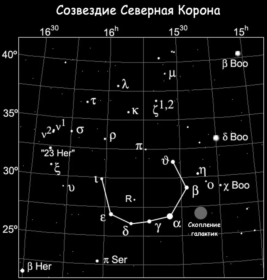 Созвездие на гражданском. Северная корона Созвездие схема. Corona Borealis Созвездие. Звезда Гемма в созвездии Северная корона. Созвездие Северная корона на карте звездного неба.