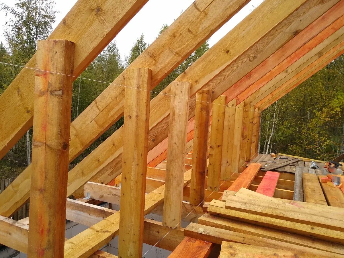 Мауэрлат 50х150. Крепление стропил к балкам. Коньковый прогон 150х50х6000. Мауэрлат 50х200. Под стропила.