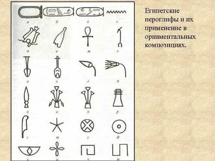 Предложения египетскими иероглифами