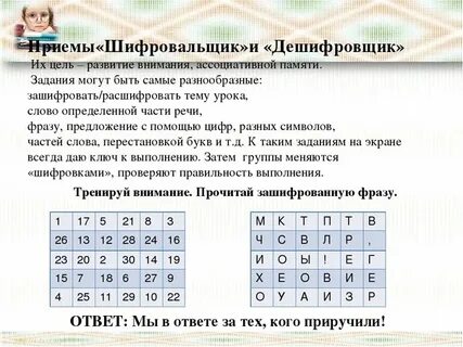 Задание дешифровщик