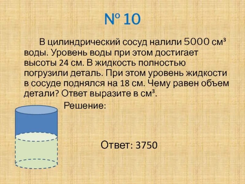 См3 воды. Цилиндрический сосуд. В цилиндрический сосуд налили 5000. Стеклянный цилиндрический сосуд. Цилиндрический сосуд рисунок.